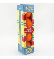 1.5 inch Super Soft Sponge Balls (Orange) Pack of 4 from Magic by Gosh